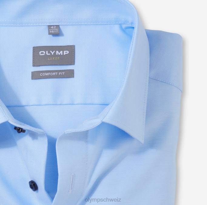 OLYMP Luxor Comfort Fit, Businesshemd, New Kent, Hellblau LBD81518 Kleidung