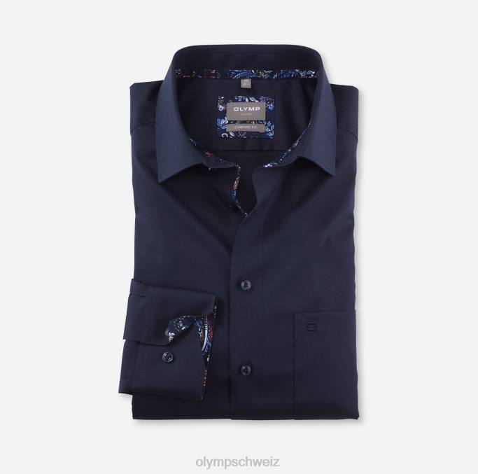 OLYMP Luxor Comfort Fit, Businesshemd, New Kent, Kobalt LBD81578 Kleidung