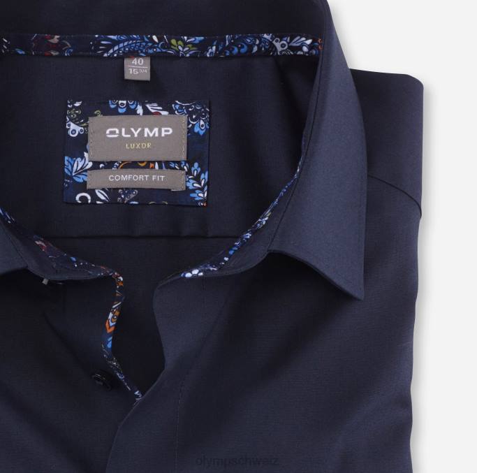 OLYMP Luxor Comfort Fit, Businesshemd, New Kent, Kobalt LBD81578 Kleidung
