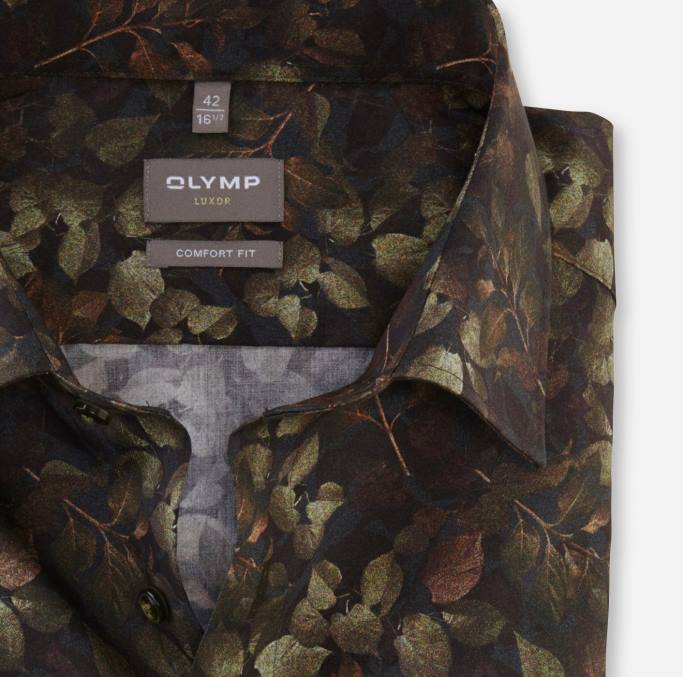 OLYMP Luxor Comfort Fit, Businesshemd, New Kent, Limettengrün LBD81660 Kleidung