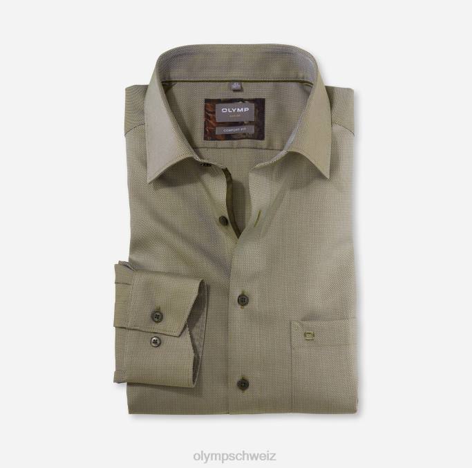 OLYMP Luxor Comfort Fit, Businesshemd, New Kent, Limettengrün LBD81661 Kleidung