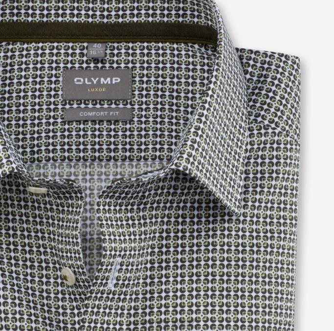 OLYMP Luxor Comfort Fit, Businesshemd, New Kent, Limettengrün LBD81663 Kleidung