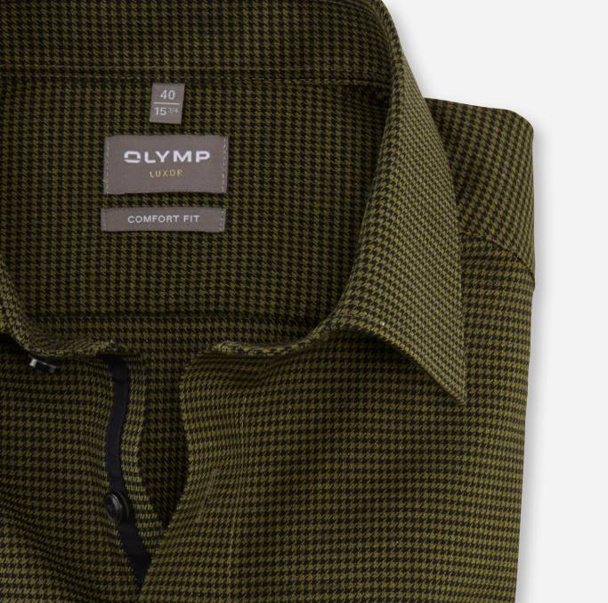 OLYMP Luxor Comfort Fit, Businesshemd, New Kent, Limettengrün LBD81671 Kleidung