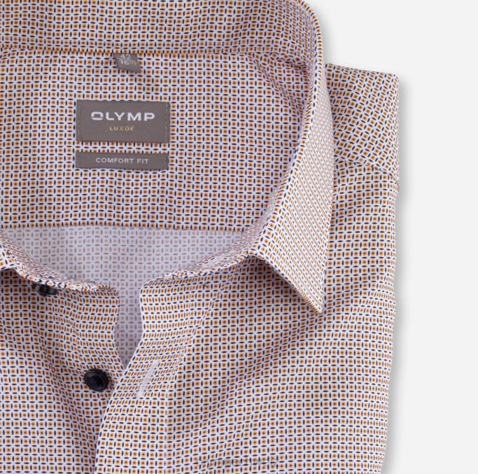 OLYMP Luxor Comfort Fit, Businesshemd, New Kent, Mandarine LBD81487 Kleidung