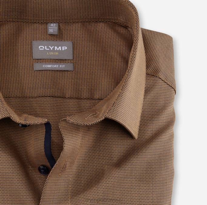 OLYMP Luxor Comfort Fit, Businesshemd, New Kent, Mandarine LBD81504 Kleidung