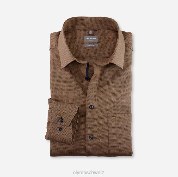 OLYMP Luxor Comfort Fit, Businesshemd, New Kent, Mandarine LBD81616 Kleidung