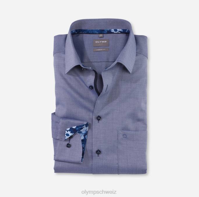 OLYMP Luxor Comfort Fit, Businesshemd, New Kent, Marine LBD81476 Kleidung