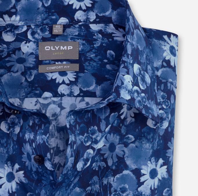 OLYMP Luxor Comfort Fit, Businesshemd, New Kent, Marine LBD81492 Kleidung