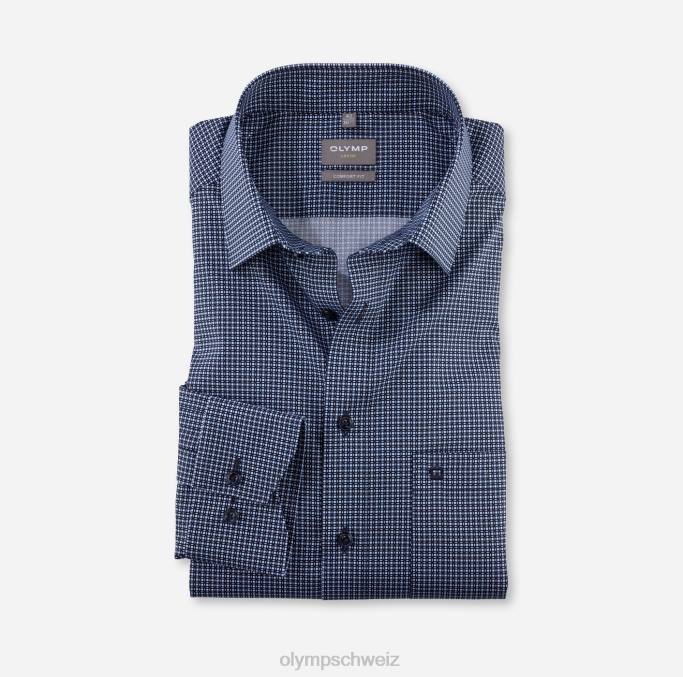 OLYMP Luxor Comfort Fit, Businesshemd, New Kent, Marine LBD81583 Kleidung