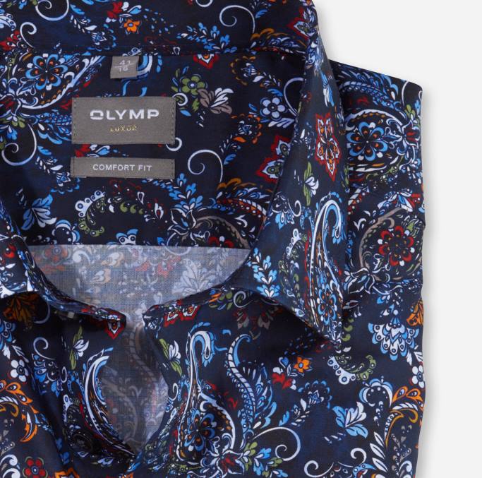 OLYMP Luxor Comfort Fit, Businesshemd, New Kent, Marine LBD81604 Kleidung