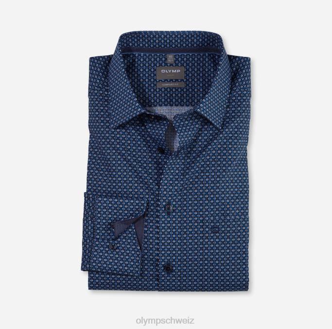 OLYMP Luxor Comfort Fit, Businesshemd, New Kent, Marine LBD81641 Kleidung