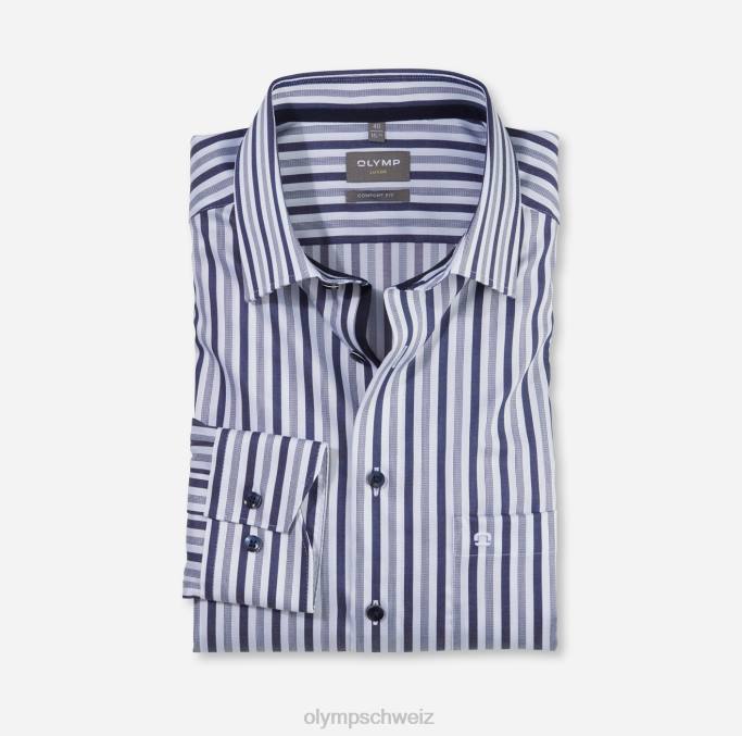 OLYMP Luxor Comfort Fit, Businesshemd, New Kent, Marine LBD81653 Kleidung