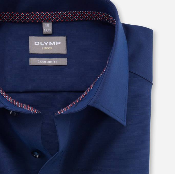 OLYMP Luxor Comfort Fit, Businesshemd, New Kent, Mitternachtsblau LBD81609 Kleidung