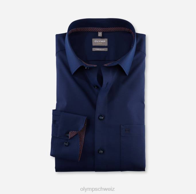 OLYMP Luxor Comfort Fit, Businesshemd, New Kent, Mitternachtsblau LBD81647 Kleidung