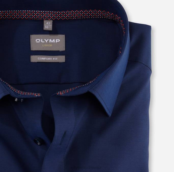 OLYMP Luxor Comfort Fit, Businesshemd, New Kent, Mitternachtsblau LBD81647 Kleidung
