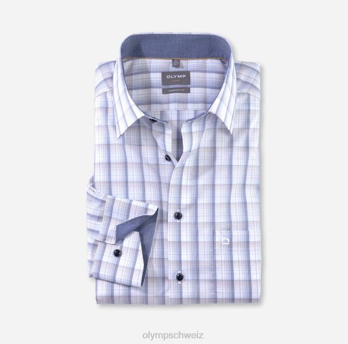 OLYMP Luxor Comfort Fit, Businesshemd, New Kent, Natur LBD81486 Kleidung