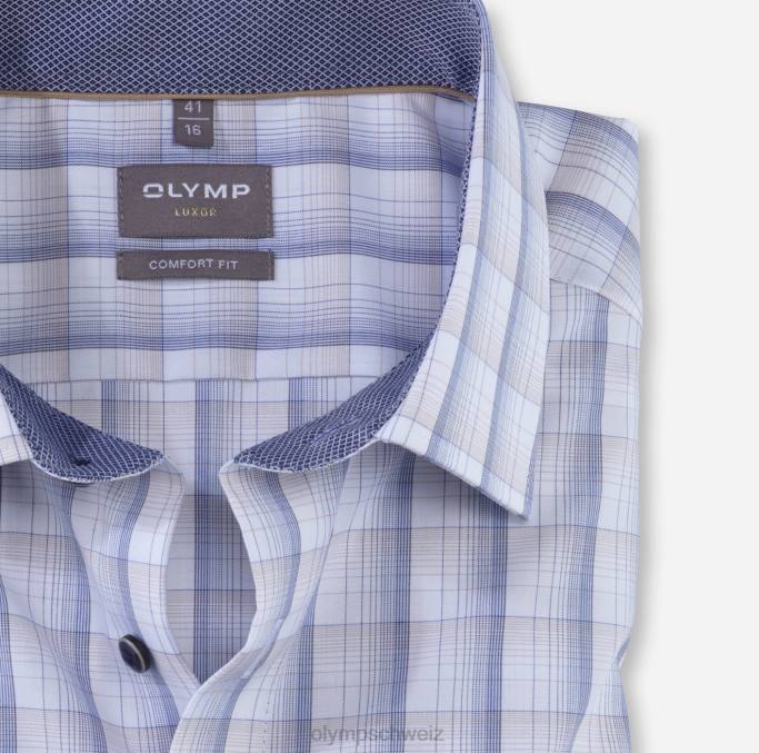 OLYMP Luxor Comfort Fit, Businesshemd, New Kent, Natur LBD81515 Kleidung