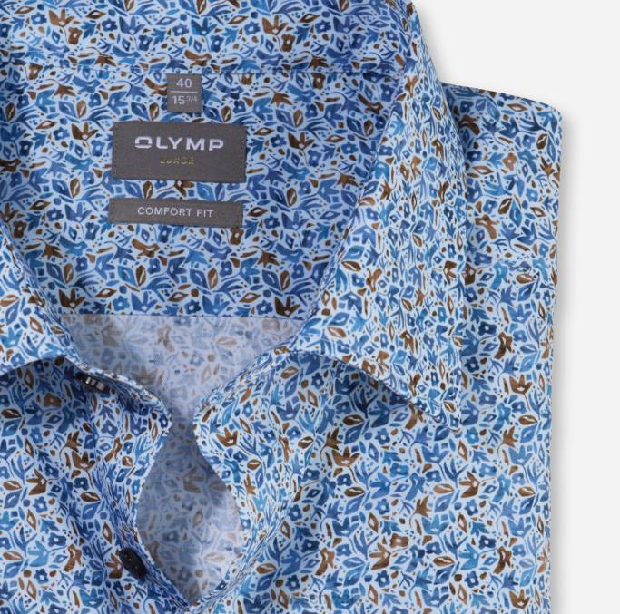 OLYMP Luxor Comfort Fit, Businesshemd, New Kent, Natur LBD81568 Kleidung