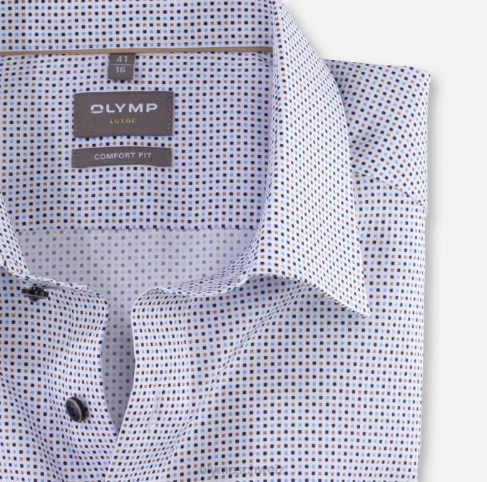 OLYMP Luxor Comfort Fit, Businesshemd, New Kent, Natur LBD81586 Kleidung