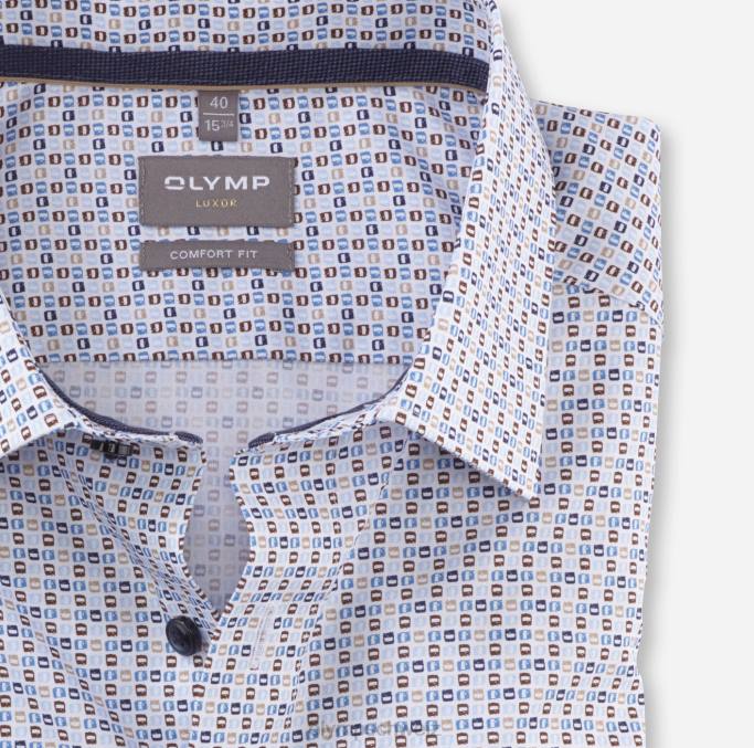 OLYMP Luxor Comfort Fit, Businesshemd, New Kent, Natur LBD81597 Kleidung