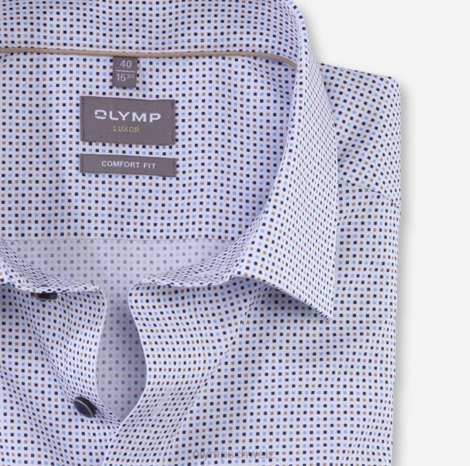 OLYMP Luxor Comfort Fit, Businesshemd, New Kent, Natur LBD81645 Kleidung