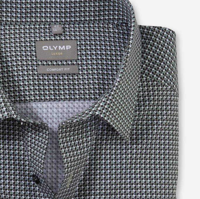 OLYMP Luxor Comfort Fit, Businesshemd, New Kent, Oliv LBD81657 Kleidung