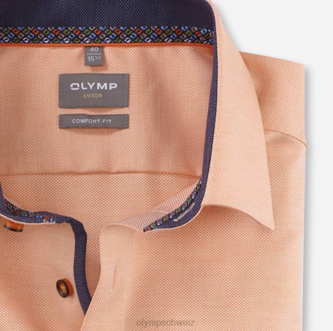 OLYMP Luxor Comfort Fit, Businesshemd, New Kent, Orange LBD81550 Kleidung