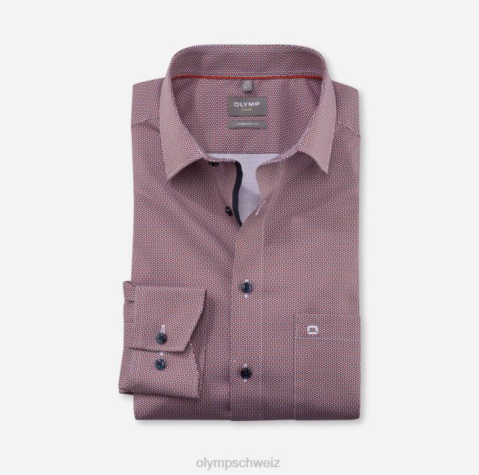 OLYMP Luxor Comfort Fit, Businesshemd, New Kent, Rot-Orange LBD81665 Kleidung