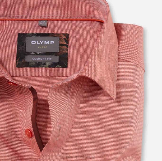 OLYMP Luxor Comfort Fit, Businesshemd, New Kent, Rot-Orange LBD81668 Kleidung