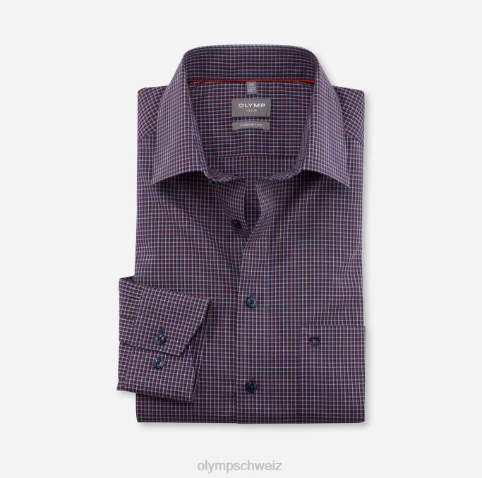 OLYMP Luxor Comfort Fit, Businesshemd, New Kent, Rot-Orange LBD81672 Kleidung