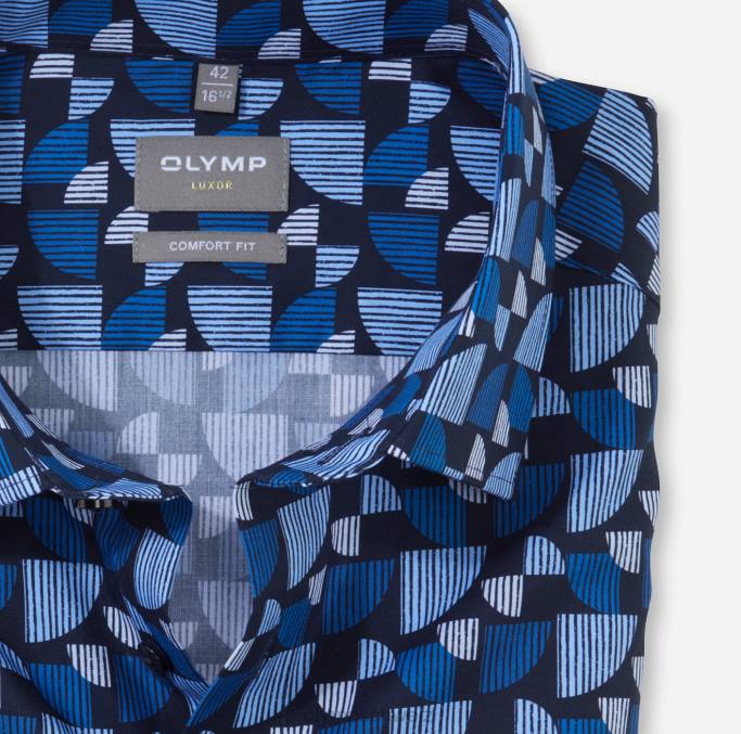 OLYMP Luxor Comfort Fit, Businesshemd, New Kent, Royal LBD81522 Kleidung