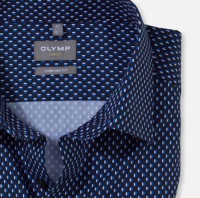 OLYMP Luxor Comfort Fit, Businesshemd, New Kent, Royal LBD81563 Kleidung