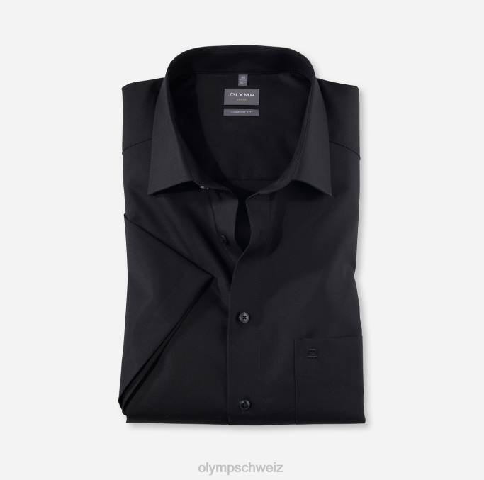 OLYMP Luxor Comfort Fit, Businesshemd, New Kent, Schwarz LBD81676 Kleidung