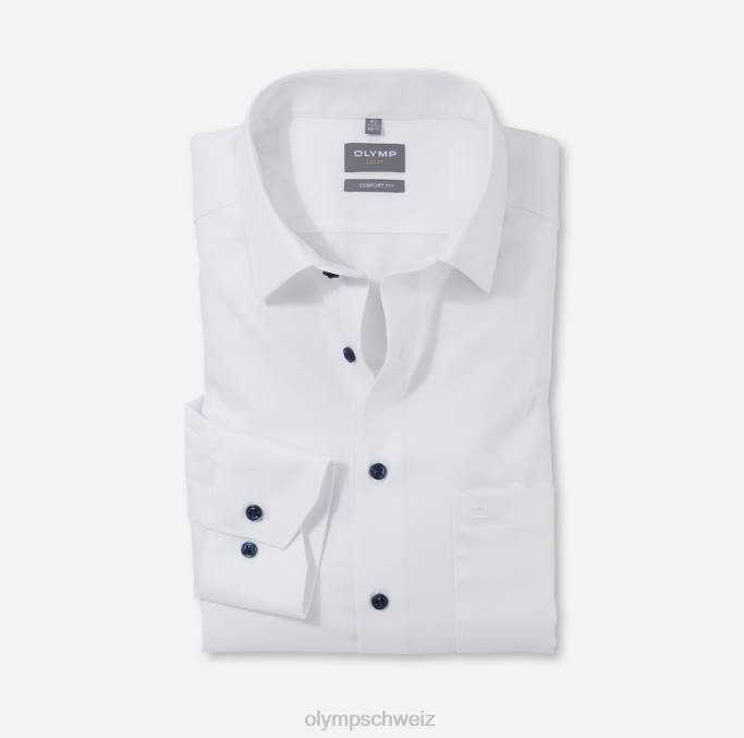 OLYMP Luxor Comfort Fit, Businesshemd, New Kent, Weiß LBD81517 Kleidung