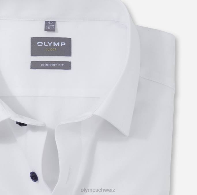 OLYMP Luxor Comfort Fit, Businesshemd, New Kent, Weiß LBD81517 Kleidung