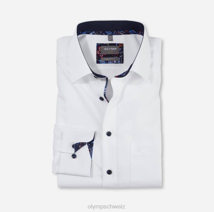 OLYMP Luxor Comfort Fit, Businesshemd, New Kent, Weiß LBD81651 Kleidung