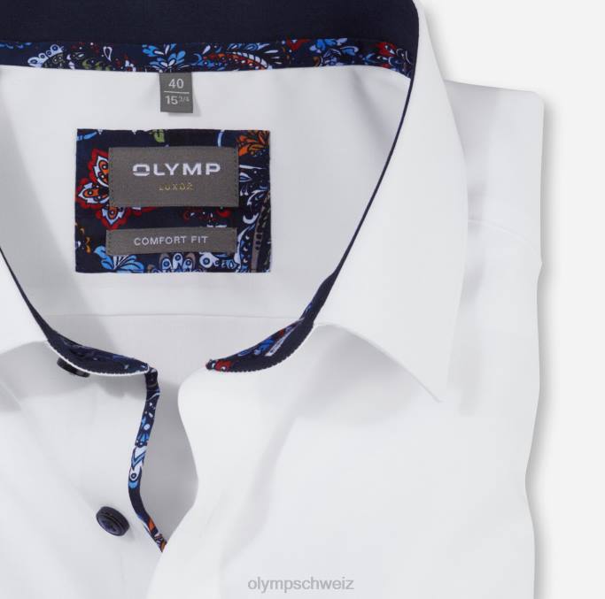 OLYMP Luxor Comfort Fit, Businesshemd, New Kent, Weiß LBD81651 Kleidung