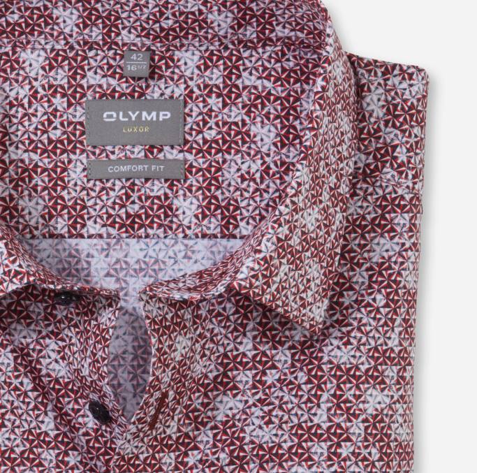 OLYMP Luxor Comfort Fit, Businesshemd, New Kent, rot LBD81527 Kleidung