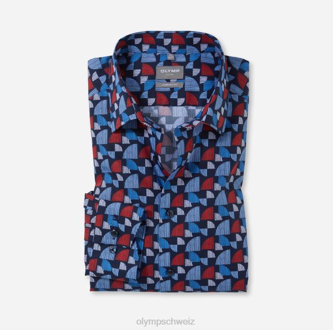 OLYMP Luxor Comfort Fit, Businesshemd, New Kent, rot LBD81528 Kleidung