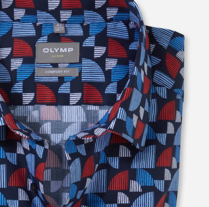 OLYMP Luxor Comfort Fit, Businesshemd, New Kent, rot LBD81528 Kleidung