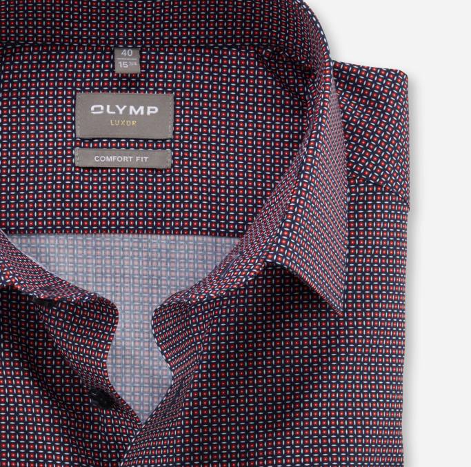 OLYMP Luxor Comfort Fit, Businesshemd, New Kent, rot LBD81569 Kleidung