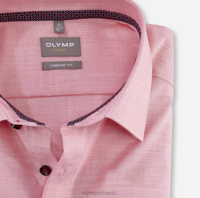 OLYMP Luxor Comfort Fit, Businesshemd, New Kent, rot LBD81572 Kleidung