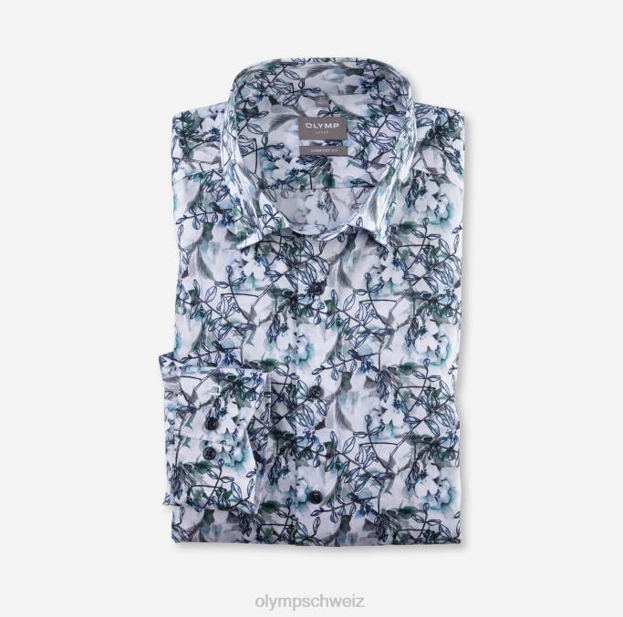 OLYMP Luxor Comfort Fit, Businesshemd, Under Button-Down, Aqua LBD81576 Kleidung