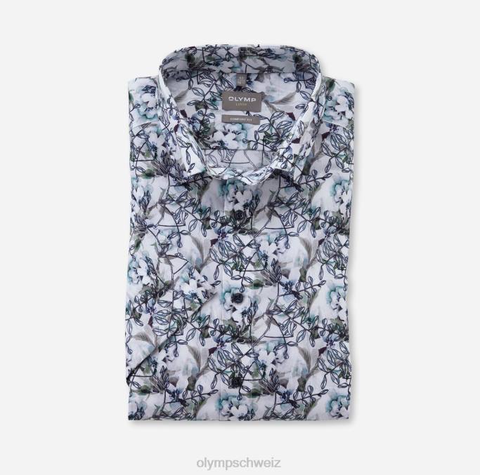 OLYMP Luxor Comfort Fit, Businesshemd, Under Button-Down, Aqua LBD81624 Kleidung