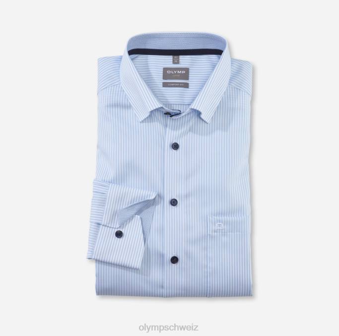 OLYMP Luxor Comfort Fit, Businesshemd, Under Button-Down, Blau LBD81477 Kleidung