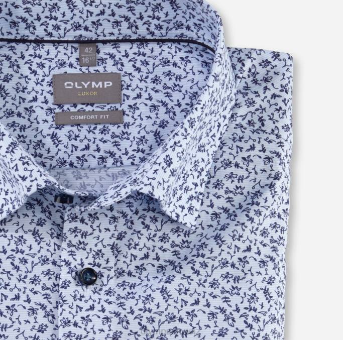 OLYMP Luxor Comfort Fit, Businesshemd, Under Button-Down, Blau LBD81590 Kleidung