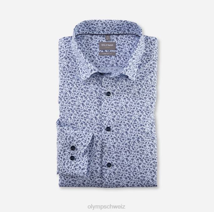OLYMP Luxor Comfort Fit, Businesshemd, Under Button-Down, Blau LBD81595 Kleidung