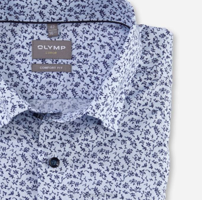 OLYMP Luxor Comfort Fit, Businesshemd, Under Button-Down, Blau LBD81595 Kleidung