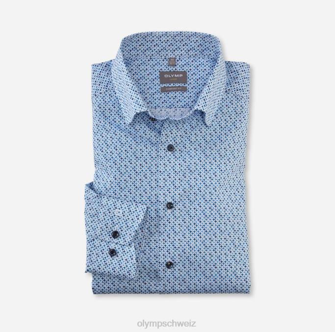 OLYMP Luxor Comfort Fit, Businesshemd, Under Button-Down, Blau LBD81666 Kleidung