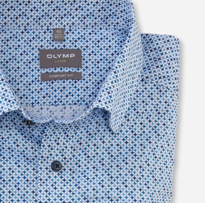 OLYMP Luxor Comfort Fit, Businesshemd, Under Button-Down, Blau LBD81666 Kleidung